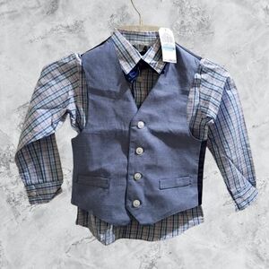 NWT Nautica Blue and Purple Plaid 4 Piece Set